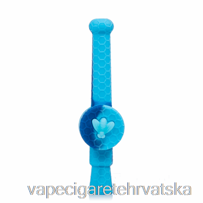 Vape Hrvatska Stratus Reclaimer Honey Dipper Silikonski Dab Straw Marble Blue (baby Blue / Blue)